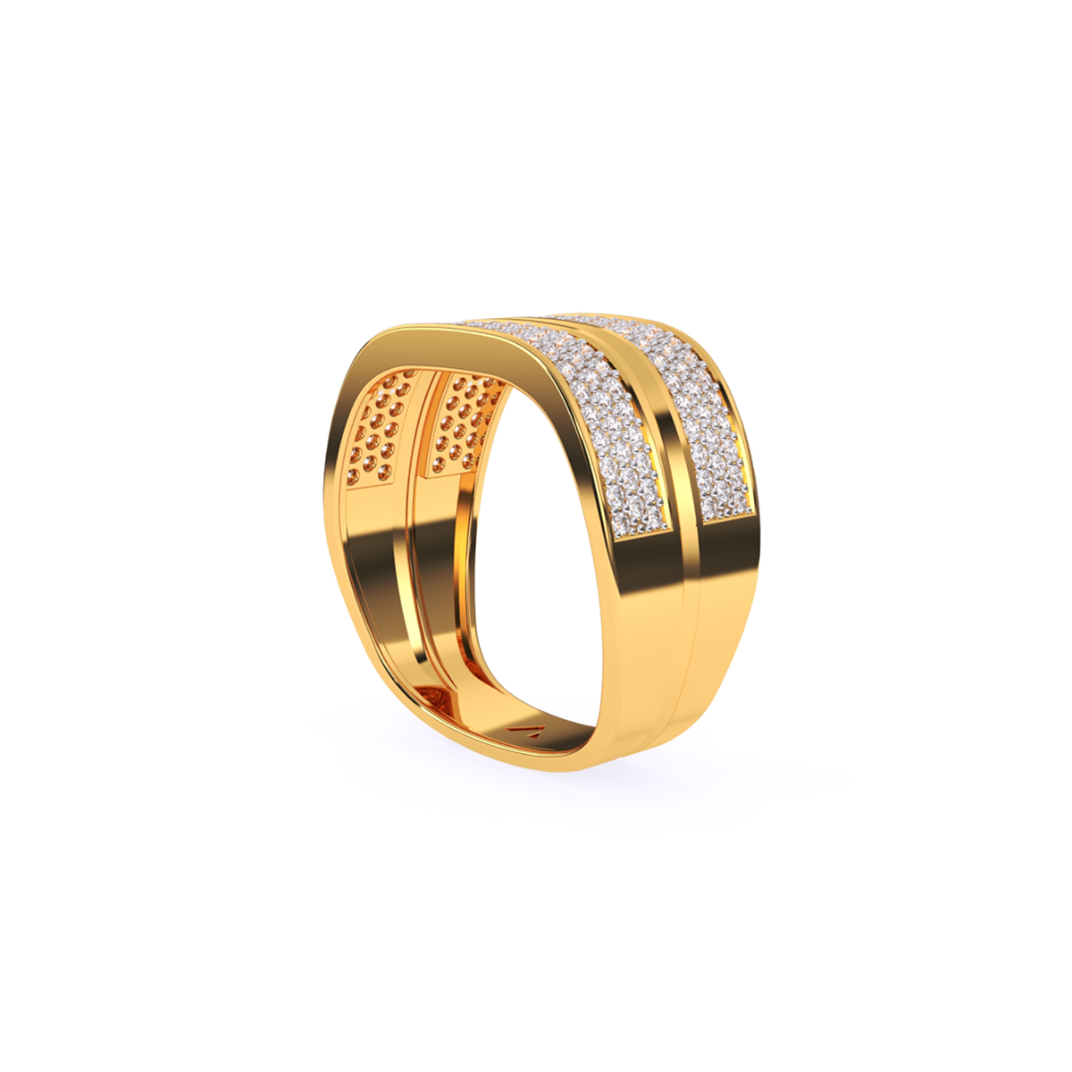 Round Lab Grown Diamond Men’s Ring